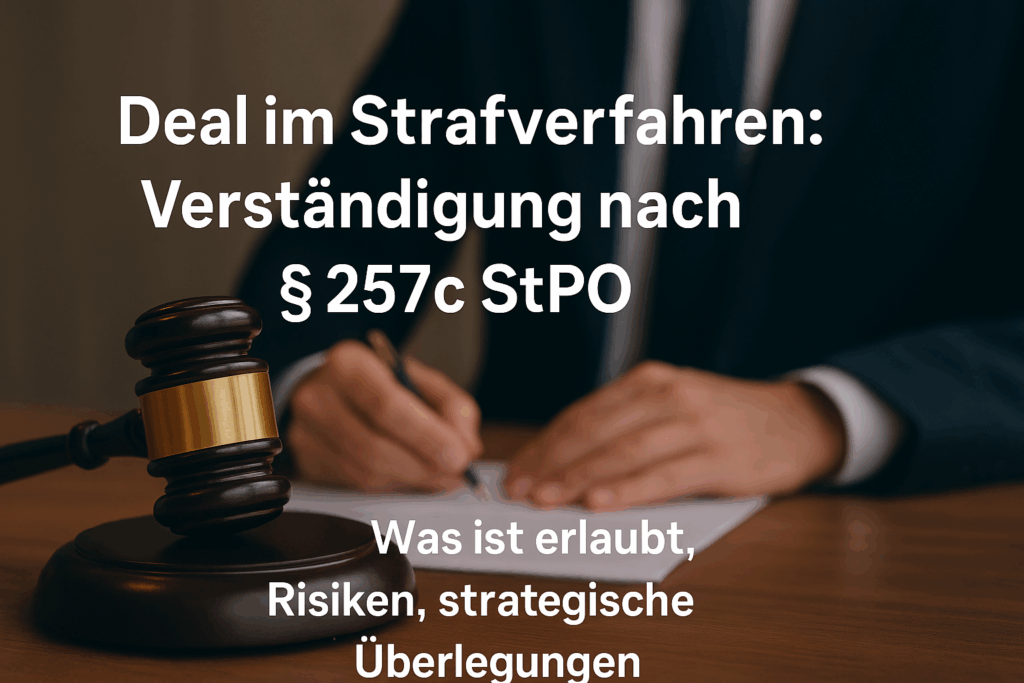 Verständigung im Strafverfahren nach § 257c StPO