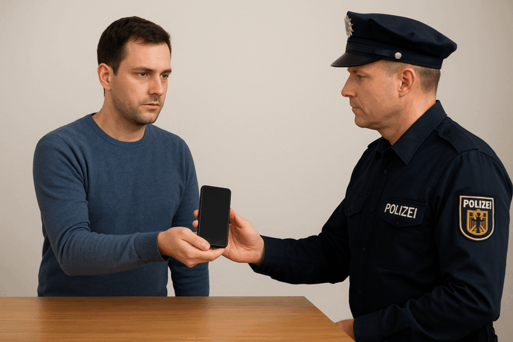 Muss ich der Polizei meine Handy Pin geben?