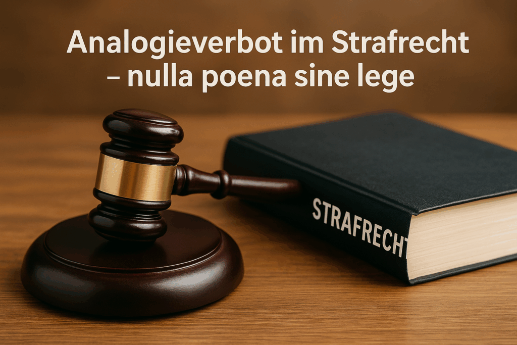 Analogieverbot im Strafrecht - nulla poena sine lege